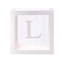 D-XinXin Transparent Decorations Boxes,DIY Alphabet Transparent Box Blocks Party Decoration Backdrop for Wedding/Birthday Party/Travel Themed Party/Baby Shower Christmas Decor