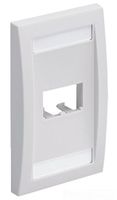 Wall Plate, Single Gang, 2 Ports, White