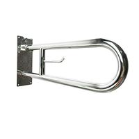 Teerwere Toilet Rail Safety Hand Support Railing Bathroom Seat Bracket Foldable Non-Slip Toilet Bathroom Bathroom for Elderly and Handicap (Color : Silver, Size : 32x75cm)