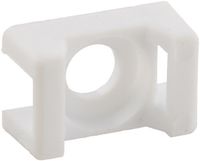 Hellermann Tyton CTM110C2 Cable Tie Mount, 0.19" Hole Diameter, 0.2" Max Tie Width, PA66, White (Pack of 100)