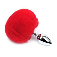 BATEER Stainless Steel Amal Plug with Fake Rabbit Tail for Women, Beginners, Couples