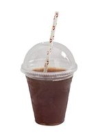 [200 SETS] Plastic Disposable Cups with Dome Lids - Premium 12 oz (ounces) Crystal Clear PET Cold Drinks Iced Coffee Tea Juices Smoothies Slush Soda Cocktails Beer Kids Safe (12oz Cups + Domed Lids)