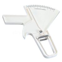 FidgetGear Body Fat Tester Test Measurement Slim Skinfold Skin Fold Caliper Guide 0-80MM White