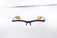 Namae-Megane Inc. FUN'IKI Glasses (Brown/Yellow)