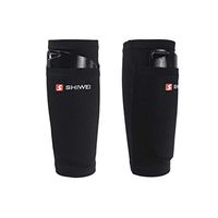 Compression Socks QUNANEN Men Adult Kids Boys Football Leggings Ankle Socks Foot Protect Thick Pad Sleeves Instant Shin Splint Support, Leg Cramps, Calf Pain Relief, Running Socks (Black, Adult Size)