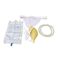 Urinal Pee Holder Yellow and White Male Breathable Silicone Urinary Incontinence Adult Urine Bag Urinal Catheter Removable Adult Urine Drainage Bag Urin