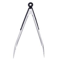 12'' inch Silicone Cover Handle Non-Slip Stainless Steel Fried BBQ Tongs Salad Bread Clamp Meat Clip Barbecue Tools