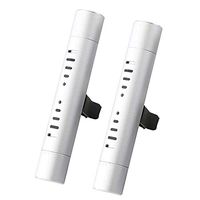 JQIWM Car Diffuser Vent Clip Pack 2 Air Freshener Reusable Aroma Diffuser Deodorizer Perfume Cologne Essential Oil Personalize Sleek Aromatherapy,Silver
