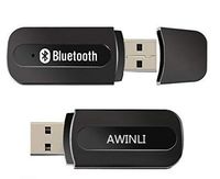USB Bluetooth Receiver Bluetooth Mini Car Kit Music Receiver Adapter Mini Car Kit 3.5mm Wireless Audio Adapter for Car/Home Stereo Music Portable Mini USB Wireless Bluetooth Music Audio Receiver(Black