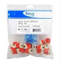 ICC MODULE- CAT 5e- HD- 25 PK- ORANGE / ICC-IC107F5COR /