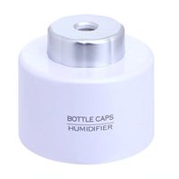 Mini Portable Bottle Cap Air Humidifier with USB Cable for Office Home White