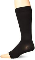 Truform Compression 20-30 mmHg Knee High Open Toe Stockings Black, Small, 2 Count