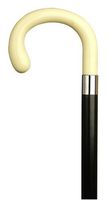 walking cane-Bulb nose Ivory handle. This walking stick cane is disigned special for ladies. This walking aid has a maple black stained shaft and ivory handle. This elegant walking stick has a weight capacity of 250 pounds and 36 inches long