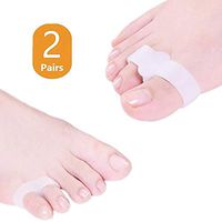 4 Pieces Toe Separators,Toe Straightener,Bunion Splints Superior Cushioning with 2 Loops