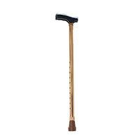 WESEAZON Telescopic Cane Outdoor Anti-Skid Cane Aluminum Alloy Walking Stick Multifunctional Crutch Brown Telescopic Rod Adjustable Height 59~93cm