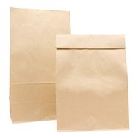 Paper Lunch Bags, Kslong 50pcs Brown Paper Bags 7x4.3x12.5" Durable Kraft Bags Grocery Bag Bakery Bread Sandwich Bag Shopping Party Favor Gift Wrapping Bags Bulk(Brown 12)