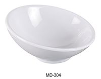 Yanco MD-304 Milando Sheer Bowl, 3.5 oz Capacity, 4" Width,Melamine, White Color, Pack of 72