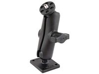 RAM MOUNTS (RAM-B-347-366U Flat Surface Mount 2" X 2.5" Square Base, Double Socket Arm and 1/4"-20 Camera Threaded Adapter