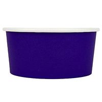 [100 Count] Purple Paper Ice Cream Cups - 6 oz Eco-Friendly Dessert Containers - Perfect For Your Yummy Foods! Many Colors & Sizes - Frozen Dessert Supplies