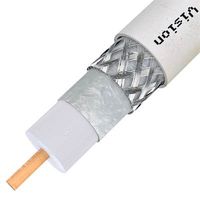Perfect Vision RG6 Coax Cable with Single 18 Gauge Solid Copper Center Conductor and White UV Resistant PVC Jacket. Rated for Indoor/Outdoor Use, UL Listed, RoHS Compliant, 1000' (CB1W06DSCR0-05)