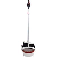 Broom and Dustpan With Long Handle Telescopic Up Non-stick Hair Soft Brush Broom And Dustpan Extra Long Handle Non-Slip Handle Multi-Function Broom Set Home Kitchen Room Lobby Cleaning To