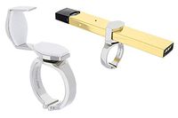 JUUL Holder Ring Vape Pen Case | 360 Degree Swivel | Anti-Slip Skin | Magnet Clip Sleeve | Stainless Steel | Platinum Plating | Pods/Juuls Device not Included