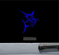 Marlin jumping fish Vinyl Decal Sticker (BLUE)