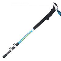 Crutches Outdoor Trekking Poles Telescopic Ultra-Light Hiking Supplies Anti-Slip Climbing Equipment Stick Black Blue Green (Color : Blue, Size : 65cm)