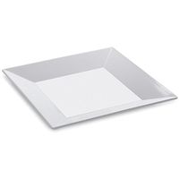 Yanco RM-112 Rome Square Plate,  12" Length, 12" Width, Melamine, White Color, Pack of 12