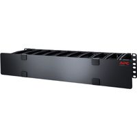 2u Horizontal Cable Manager, 6 Fingers Top, Bottom Tie Down