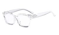 Eyekepper Ladies Reading Glasses - Oversized Square Design Readers for Women Transparent +3.00