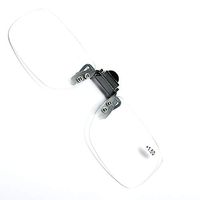 Rimless Clip-on Reading Glasses Reader (Black, 2.5)
