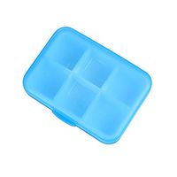 YOKASON Pill Organizer Case - Weekly Organizer Container Box - 6 Portable Supplements - Each Compartment Fits Pills,Vitamins,Travel, Medication Daily Reminder - 2 Pack (Sky Blue)