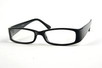 Rectangle Attitude Clear Lens Glasses P929CL (Black)