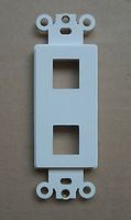 DECORA KEYSTONE JACK 1 2 3 4 6 PORT MODULAR WALL INSERTS PLASTIC COVER WALL PLATE WHITE (2 Port)