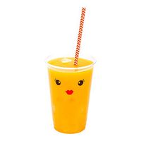 Biodegradable Paper Straws - Orange - Zig Zags - 7.8 inch - 25ct Box - Restaurantware