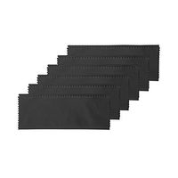 Noble Microfiber Cleaning Cloths – Perfect for Cleaning Eyeglasses, Camera Lenses, iPad, Tablets, Phones, iPhone, Android Phones, and Other Delicate Surfaces (Black, 6" x 7" - Pack of 6)