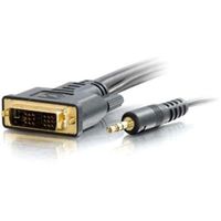 C2G 41241 Pro Series Single Link DVI-D + 3.5mm A/V Cable M/M, in-Wall CL2-Rated, Black (10 Feet, 3.04 Meters)
