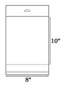 888 Display® - 200 Bags of Ultra Clear Treat, bakery, candle, soap, cookie Bags w/Adhesive Seal (8"x10" - 200 Count, Ultra Clear w/Hanging Header)