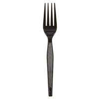 Dixie 7.13" Heavy-Weight Polystyrene Plastic Fork by GP PRO (Georgia-Pacific), Black,  FH517, (Case of 1,000)