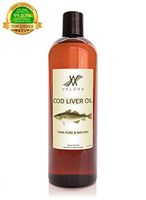 100% Natural Norwegian COD Liver Oil by VELONA | Vitamin A, D, Omega-3 | Sizes: 16 OZ