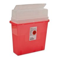 Covidien 31143897 Sharps-A-Gator Sharps Container, Tortuous Path, Polypropylene, 5 quart, Clear (Pack of 30)