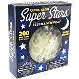Ultra Glow in the Dark Stars; 200 Count w/ Bonus Moon