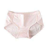 Theoylos Women's Underwear Seamless Cotton Panties Ladies Elastic Breathable Briefs Cozy Mid Waist Briefs Underwear Pink