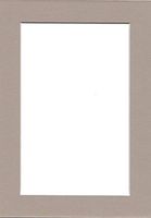 Pack of (5) 5x7 Acid Free White Core Picture Mats Cut for 4x6 Pictures in Tan