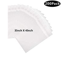 P-SOTER 3 x 4-inch 200Pcs Crystal Clear Resealable Cello Cellophane Bags for Candy Cookies Cards Crafts