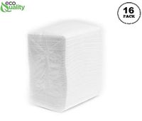 EcoQuality Low Fold Dispenser Napkins, 1-Ply, 3 1/2 x 5 in, White 6400/pk, Dispenser Napkin Refill, Everyday Napkins, Perfect for Restaurants, Diners, Bodegas & Home