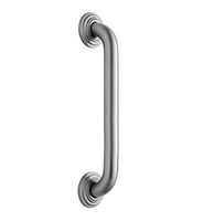 Jaclo 2518-SC Grab Bar with Traditional Round Flange, Satin Chrome, 18"