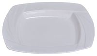 Yanco MM-311 Miami 11" Square Pasta Bowl, 24 Oz Capacity, Porcelain, Bone White, Pack of 12