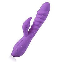 Constant Temperature Heating Cordless Massager,7 Speed Silicone Massager,Massage Shoulder - Neck - Back,100% Waterproof, Wireless and USB Rechargeable.(Purple)